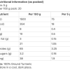Turmeric nutrition info GUDGU Turmeric Powder 100g