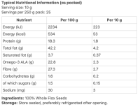 flax seed nutrition info GUDGU Flax Seeds 100g
