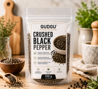GUDGU Crushed Black Peppercorns 100g