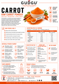 2026 Carrot Powder info page Carrot Powder 300g (One Month's Supply)